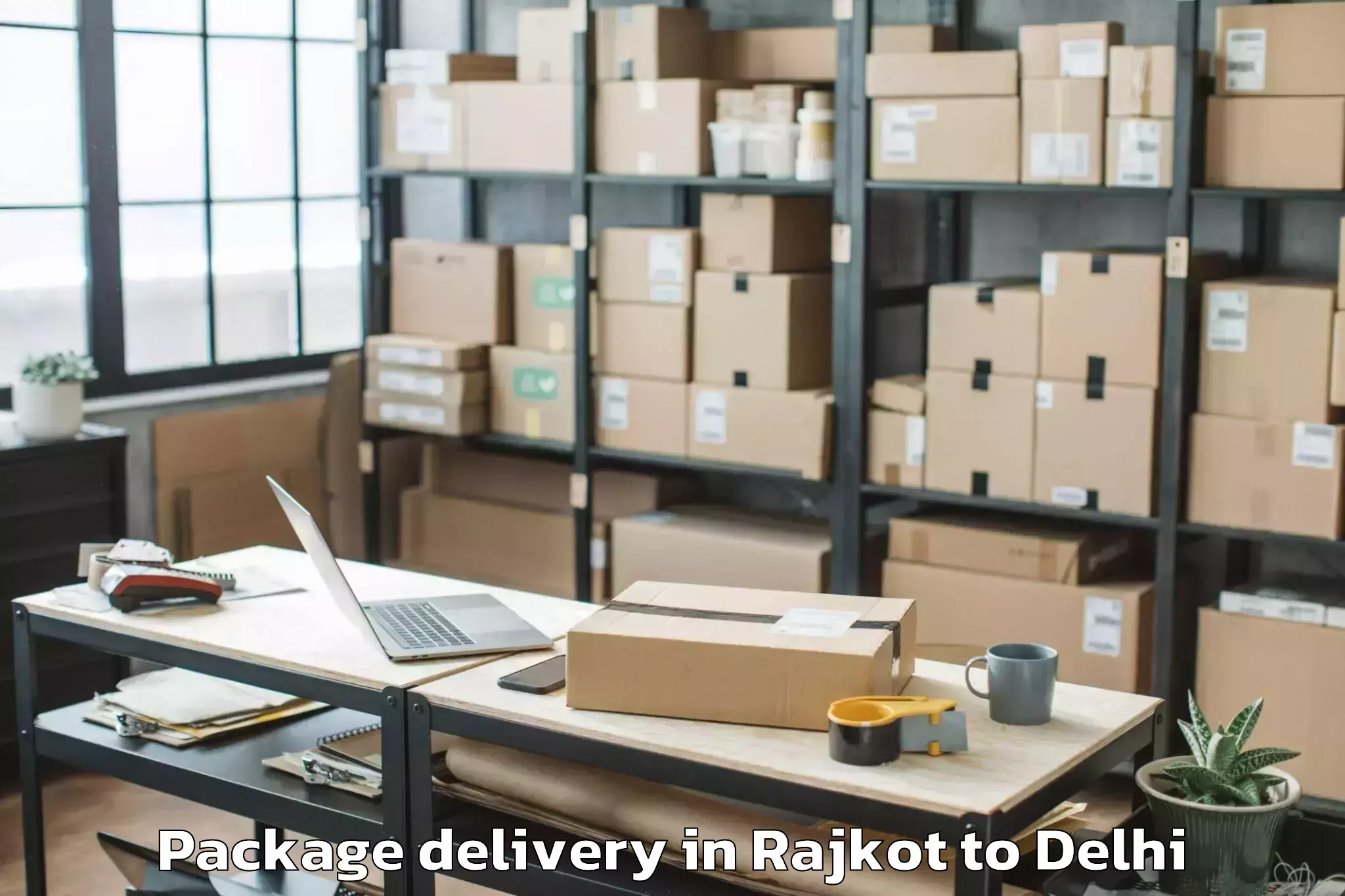 Reliable Rajkot to Sansad Marg Package Delivery